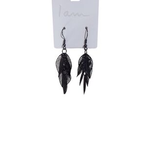 Black Feather Earrings Gothic